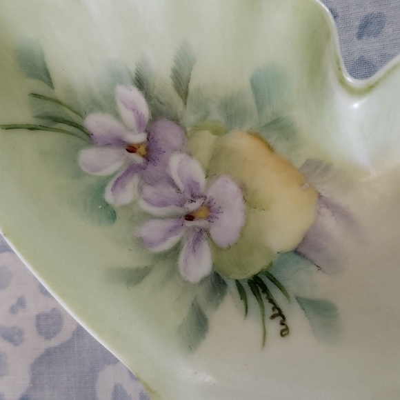 Vintage Butterfly Trinket Dish Floral Butterfly Flowers Floral Dish - Picture 4 of 11